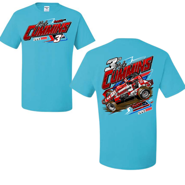 2025 Gripped Up Aquatic Blue T-Shirt – Kyle Cummins Racing