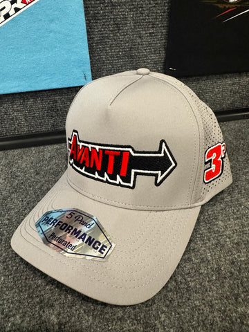 Grey Avanti 3P Performance Hat